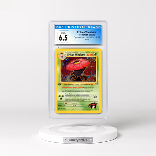 2000 Gym Heroes #5 Erika's Vileplume - 1st Edition Holo (CGC 6.5 EX-NM+)