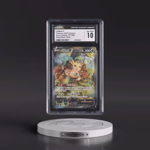 2021 Eevee Heroes #071/069 Leafeon V - Super Rare Holo (CGC 10 GEM MINT)
