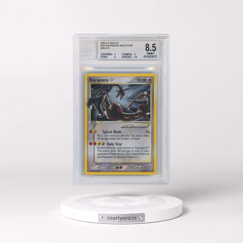 2005 Pokémon EX Deoxys #107 Rayquaza - Holo Gold Star (BGS 8.5 NM-MT+)