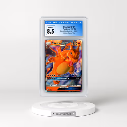 2016 Black Star Promos - Sun & Moon #SM211 Charizard GX - Holo Hidden Fates Tins (CGC 8.5 NM-MT+)