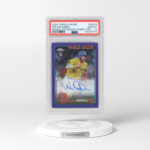 2024 Topps Chrome Rookie Autographs #RAWA Wilyer Abreu - Purple Refractor (PSA 10 GEM MINT)