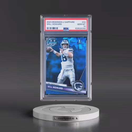 2023 Bowman University Chrome Sapphire #93 Will Howard (PSA 10 GEM MINT)