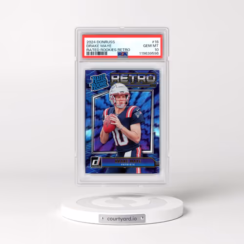 2024 Panini Donruss Rated Rookies Retro #16 Drake Maye (PSA 10 GEM MINT)