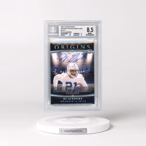 2025 Panini Origins Proving Ground Signatures Black #15 DJ Giddens (BGS 8.5 NM-MT+)