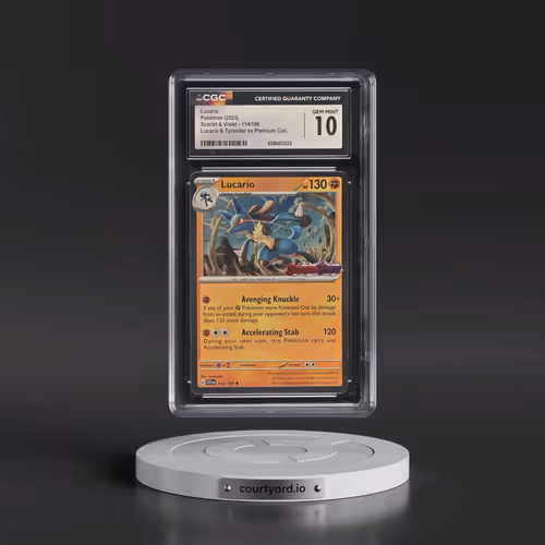 2023 Scarlet & Violet #114/198 Lucario - Lucario & Tyranitar ex Premium Collection (Cosmos Holo)