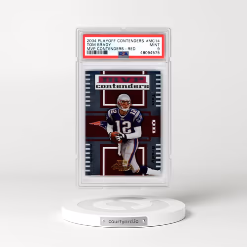 2004 Playoff Contenders MVP Contenders #MC14 Tom Brady - Red (PSA 9 MINT)