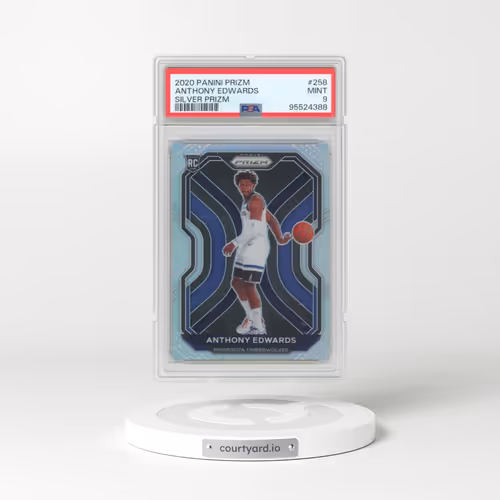 2020 Panini Prizm #258 Anthony Edwards - Silver Prizm (PSA 9 MINT)