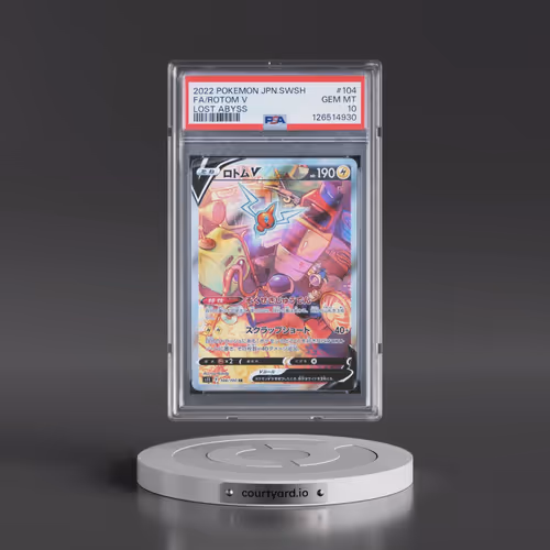 2022 Pokémon Sword & Shield Lost Abyss #104 Rotom V - Holo Full Art (PSA 10 GEM MINT)