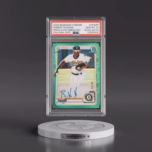 2020 Bowman Chrome Prospect Autographs #CPARP Robert Puason - Green Refractor (PSA 10 GEM MINT)