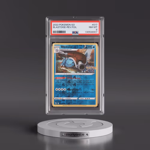 2022 Pokémon Go #017 Blastoise - Reverse Foil (PSA 8 NM-MT)