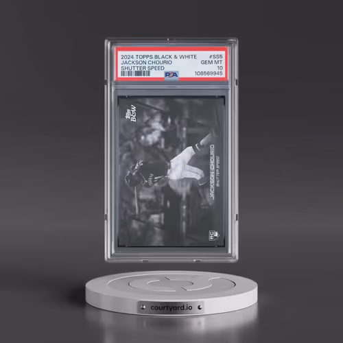 2024 Topps Black and White Shutter Speed #SS5 Jackson Chourio (PSA 10 GEM MINT)