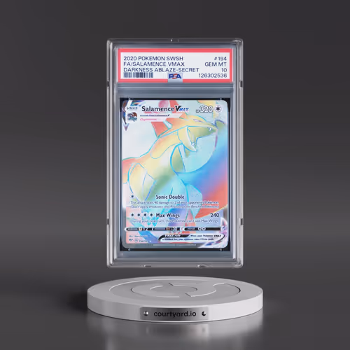 2020 Pokémon Sword & Shield Darkness Ablaze #194 Salamence Vmax - Full Art Secret (PSA 10 GEM MINT)