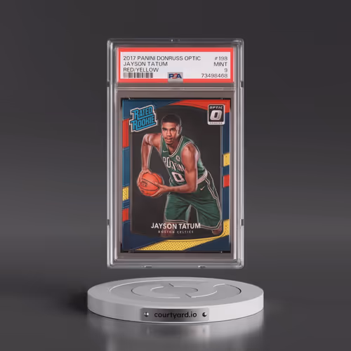 2017 Panini Donruss Optic #198 Jayson Tatum - Red/Yellow (PSA 9 MINT)