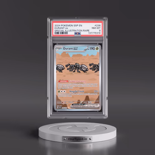 2024 Pokémon Ssp EN-Surging Sparks #236 Durant EX - Holo Special Illustration Rare (PSA 8 NM-MT)