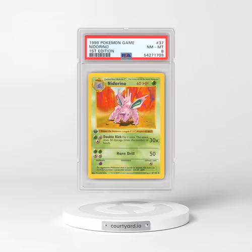 1999 Pokémon Game #37 Nidorino - 1st Edition (PSA 8 NM-MT)