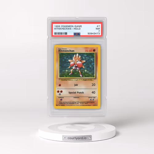 1999 Pokémon Game #7 Hitmonchan - Holo (PSA 7 NM)