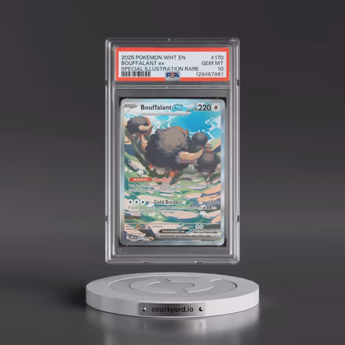2025 Pokémon Wht EN-White Flare #170 Bouffalant EX - Holo Special Illustration Rare (PSA 10 GEM MINT
