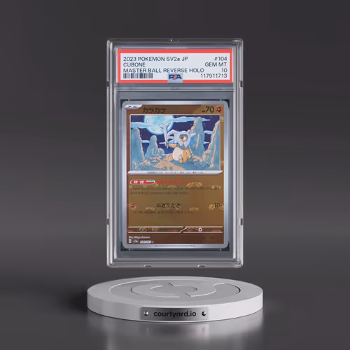 2023 Pokémon Sv2a-Pokémon 151 #104 Cubone - Reverse Holo Master Ball (PSA 10 GEM MINT)
