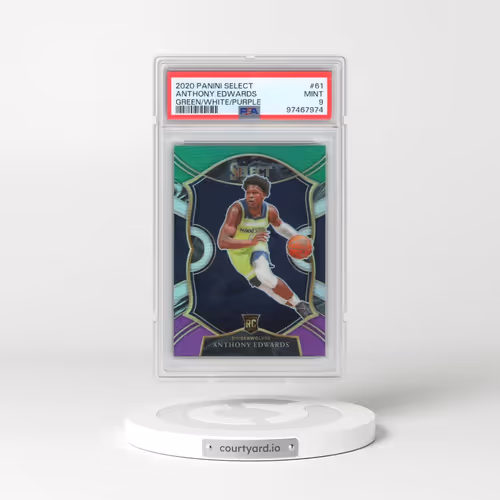 2020 Panini Select #61 Anthony Edwards - Green/White/Purple (PSA 9 MINT)