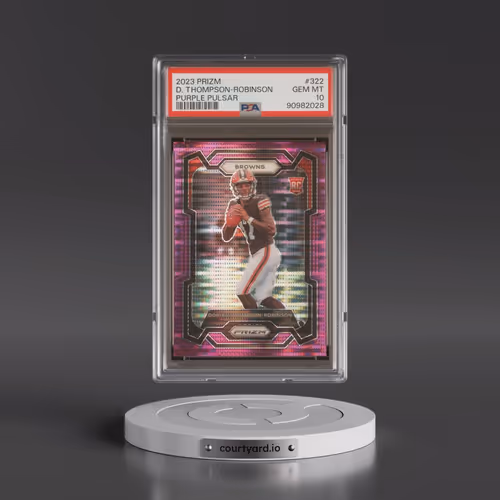 2023 Panini Prizm #322 Dorian Thompson-Robinson - Purple Pulsar (PSA 10 GEM MINT)