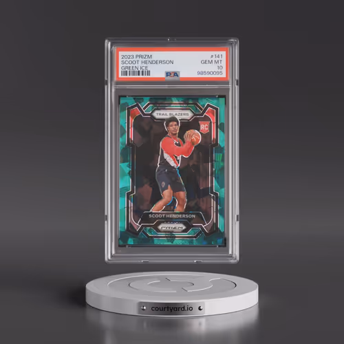 2023 Panini Prizm #141 Scoot Henderson - Green Ice (PSA 10 GEM MINT)