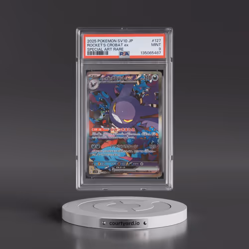 2025 Pokémon SV10-Glory of Team Rocket #127 Team Rocket's Crobat EX - Holo Special Art Rare (PSA 9 M