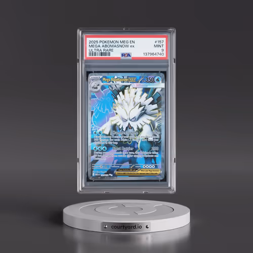 2025 Pokémon Meg EN-Mega Evolution #157 Mega Abomasnow EX - Holo Ultra Rare (PSA 9 MINT)