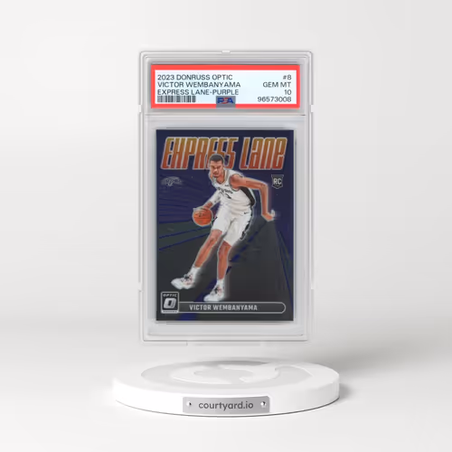 2023 Panini Donruss Optic Express Lane #8 Victor Wembanyama - Purple (PSA 10 GEM MINT)