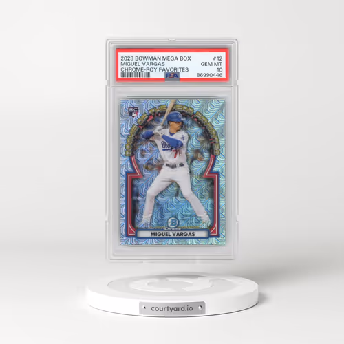 2023 Bowman Mega Box Chrome Roy Favorites #12 Miguel Vargas (PSA 10 GEM MINT)