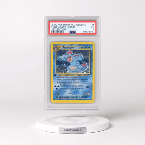 2000 Pokémon Neo Genesis #5 Feraligatr - 1st Edition Holo (PSA 5 EX)