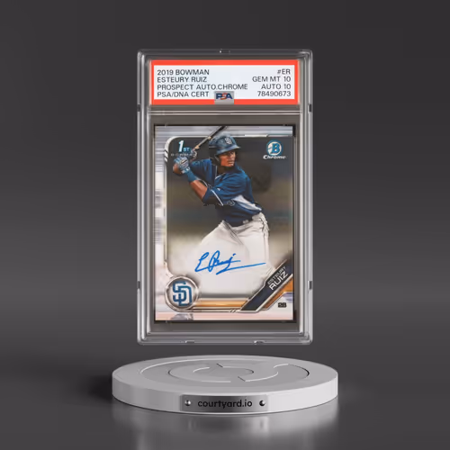 2019 Bowman Prospect Autographs Chrome #ER Esteury Ruiz (PSA 10 GEM MINT)