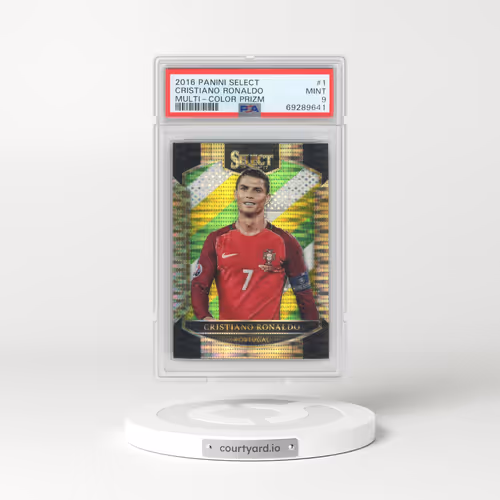 2016 Panini Select #1 Cristiano Ronaldo - Multi-Color Prizm (PSA 9 MINT)