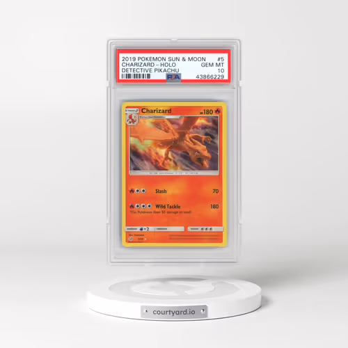 2019 Pokémon Sun & Moon Detective Pikachu #5 Charizard - Holo (PSA 10 GEM MINT)