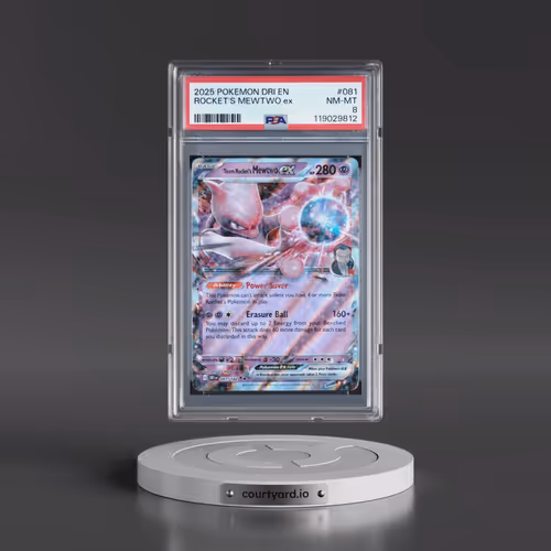 2025 Pokémon Dri EN-Destined Rivals #081 Team Rocket's Mewtwo EX - Holo (PSA 8 NM-MT)