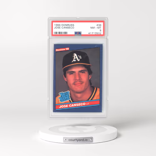 1986 Donruss #39 Jose Canseco (PSA 8 NM-MT)