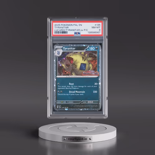 2025 Pokémon Pal EN-Paldea Evolved #135 Tyranitar - Lucario EX & Tyranitar EX Premium Collection (PS