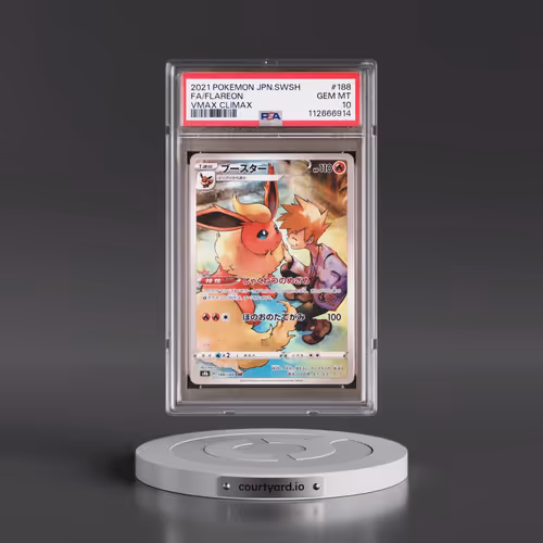 2021 Pokémon Sword & Shield Vmax Climax #188 Flareon - Full Art (PSA 10 GEM MINT)