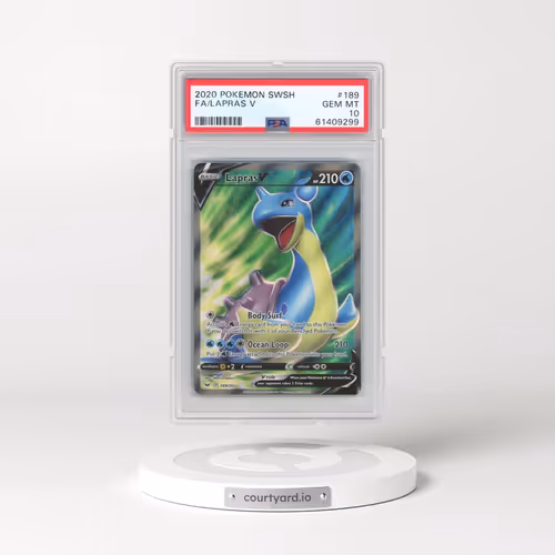 2020 Pokémon Sword & Shield #189 Lapras V - Holo Full Art (PSA 10 GEM MINT)