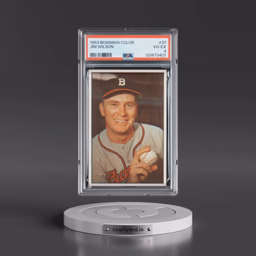 1953 Bowman Color #37 Jim Wilson (PSA 4 VG-EX)