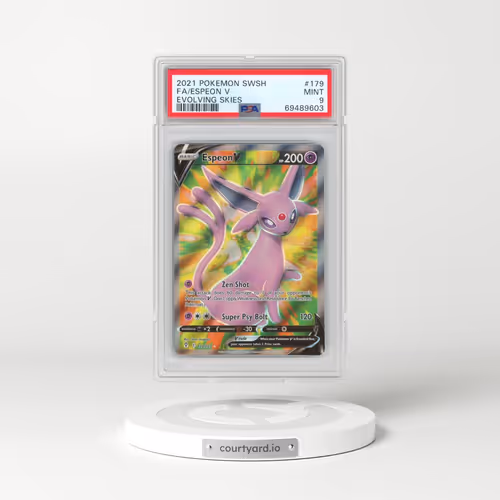 2021 Pokémon Sword & Shield Evolving Skies #179 Espeon V - Holo Full Art (PSA 9 MINT)