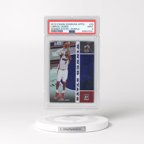2019 Panini Donruss Optic Winner Stays #20 LeBron James - Purple (PSA 9 MINT)