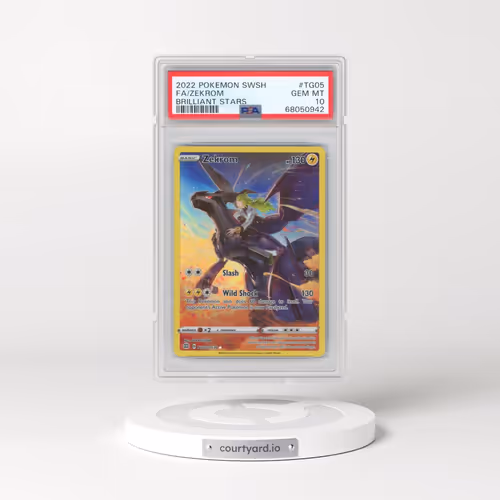 2022 Pokémon Sword & Shield Brilliant Stars #TG05 Zekrom - Full Art (PSA 10 GEM MINT)