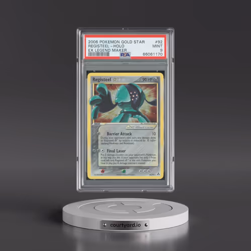 2006 Pokémon EX Legend Maker #92 Registeel - Holo Gold Star (PSA 9 MINT)