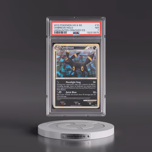 2010 Pokémon Heartgold & Soulsilver Undaunted #10 Umbreon - Holo Cracked Ice (PSA 7 NM)