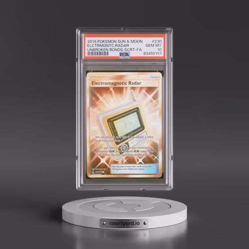 2019 Pokémon Sun & Moon Unbroken Bonds #230 Electromagnetic Radar - Full Art Secret (PSA 10 GEM MINT