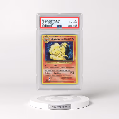 2016 Pokémon XY Evolutions #15 Ninetales - Holo (PSA 8 NM-MT)