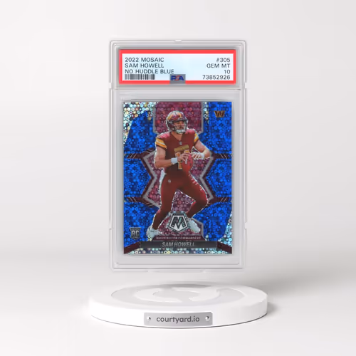 2022 Panini Mosaic #305 Sam Howell - No Huddle Blue (PSA 10 GEM MINT)