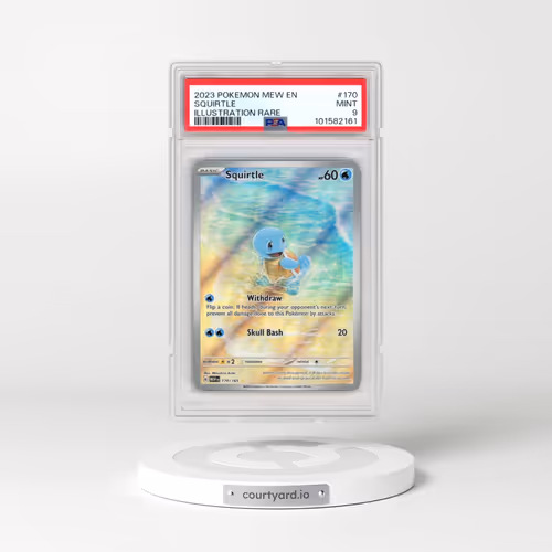 2023 Pokémon Mew EN-151 #170 Squirtle - Illustration Rare (PSA 9 MINT)