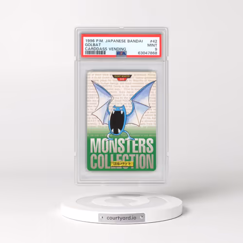 1996 Pokémon Bandai Carddass Vending #42 Golbat (PSA 9 MINT)