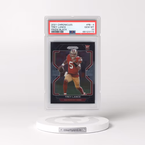 2021 Panini Chronicles Prizm Black #PB-4 Trey Lance (PSA 10 GEM MINT)